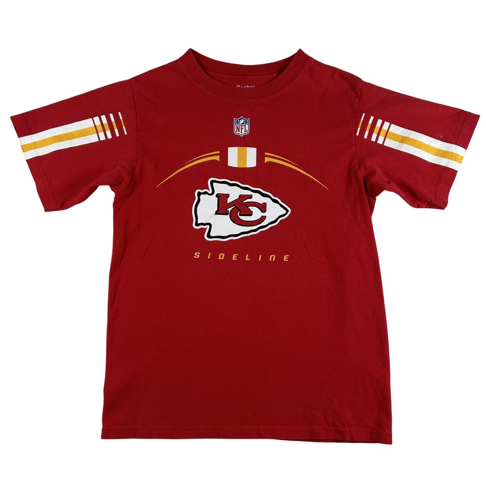 Vintage Kansas City Chiefs Shirt Mens Small Red NFL Football Reebok Sideline Tee